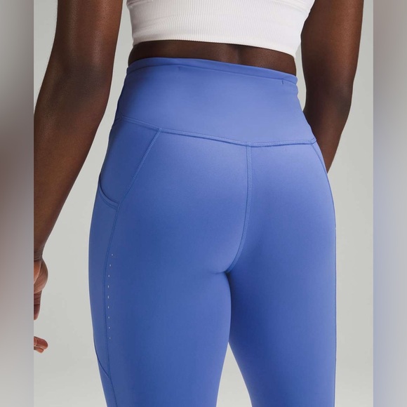 Lululemon Fast and Free High-Rise Crop 23" *Pockets in Wild Indigo Size 8 - Picture 5 of 9